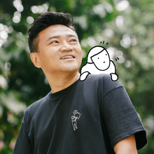 將圖片載入圖庫檢視器 【I LOVE US】黑色 Print Tee